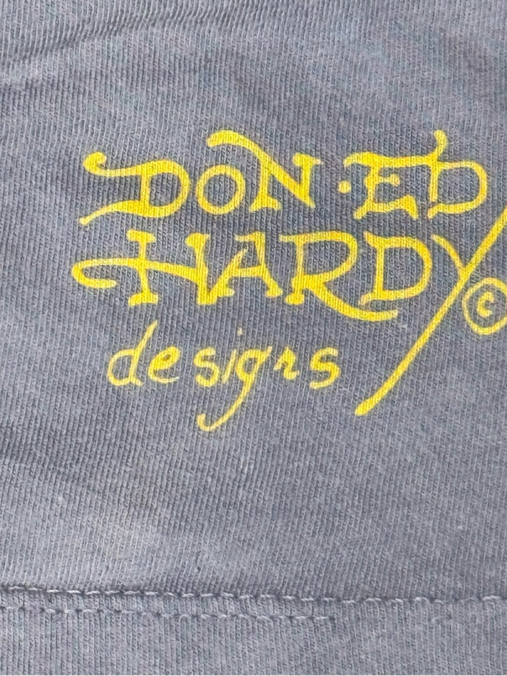 Ed Hardy Tiger Graphic T-Shirt XL Purple Double Sided Logo Tee - Picture 3 of 5